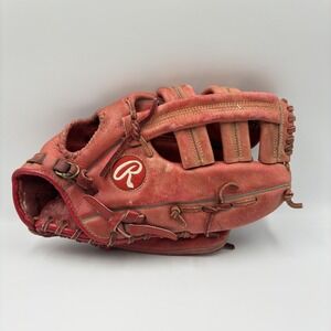Rawlings Darryl Strawberry Baseball Glove OR523 Red Leather Outfield Adult RHT